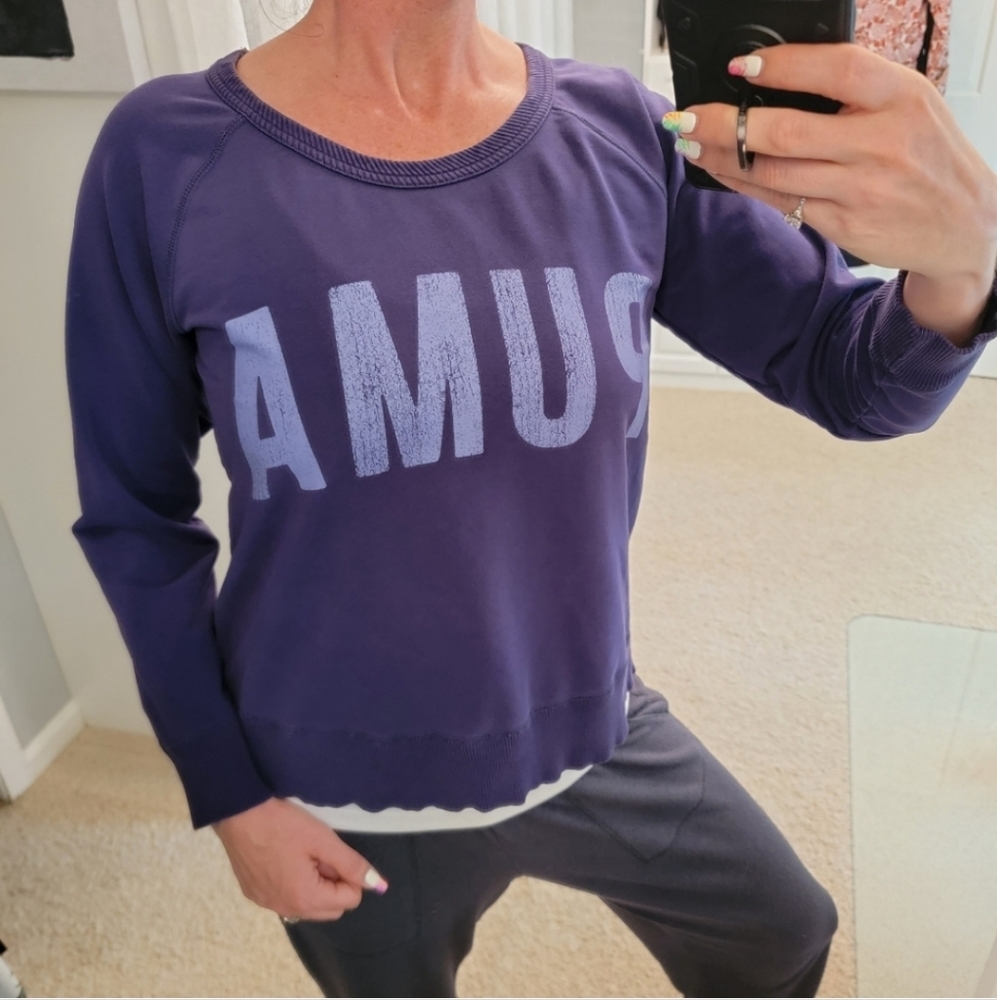 Puma Crew Neck Sweatshirt Size Large Purple